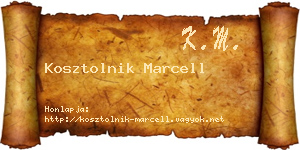 Kosztolnik Marcell névjegykártya