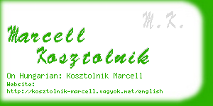 marcell kosztolnik business card
